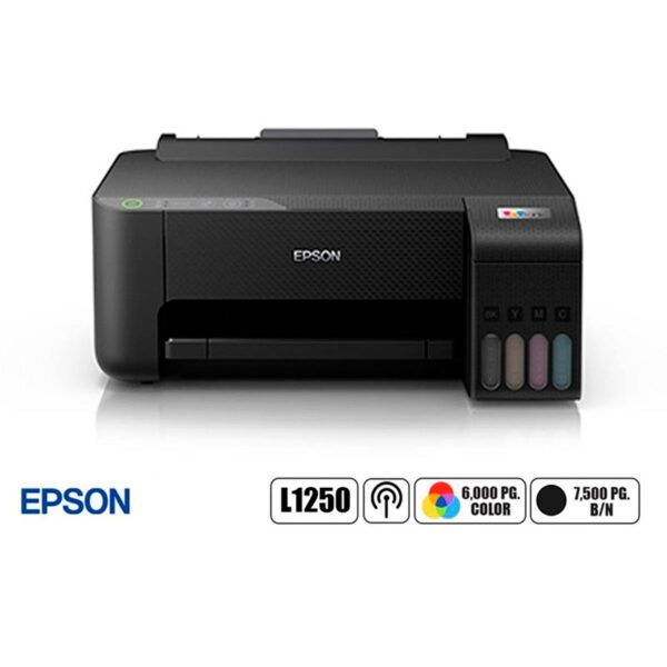 Impresora de tinta Epson EcoTank L1250, Imprime Inalambrica USB de alta velocidad